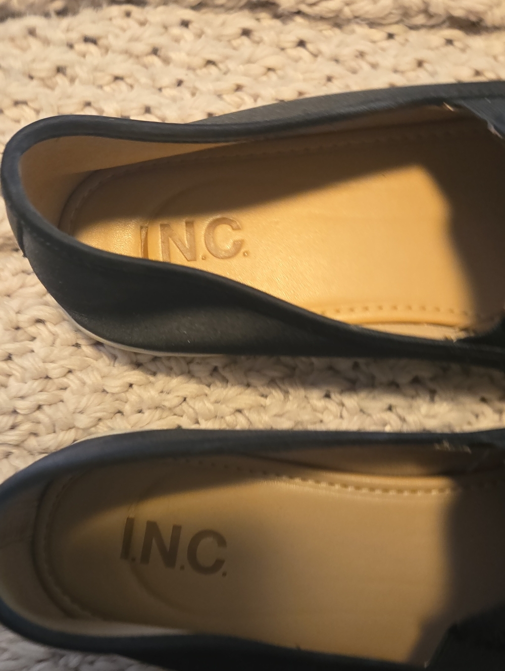INC International Concepts BLACK Sequin Slip-On Loafers - Picture 2 of 7